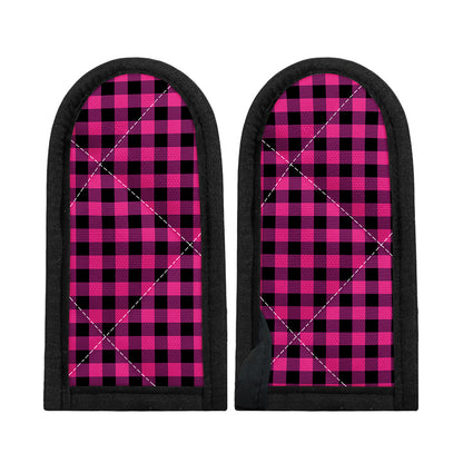 Hot Pink And Black Buffalo Check Print Skillet Handle Cover