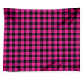 Hot Pink And Black Buffalo Check Print Tapestry