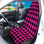 Hot Pink And Black Buffalo Check Print Waterproof Car Seat Cover
