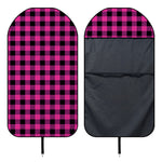 Hot Pink And Black Buffalo Check Print Waterproof Car Seat Cover
