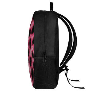 Hot Pink And Black Cheetah Print 17 Inch Backpack