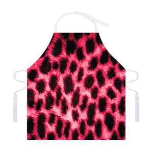 Hot Pink And Black Cheetah Print Adjustable Apron