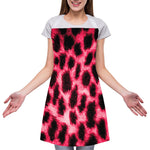 Hot Pink And Black Cheetah Print Adjustable Apron