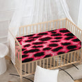 Hot Pink And Black Cheetah Print Baby Crib Sheet