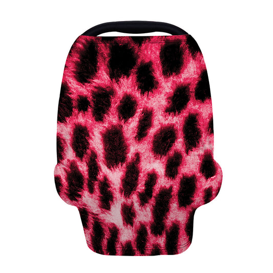 Hot Pink And Black Cheetah Print Baby Seat Cover