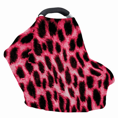 Hot Pink And Black Cheetah Print Baby Seat Cover