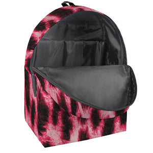 Hot Pink And Black Cheetah Print Backpack