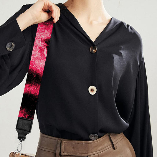 Hot Pink And Black Cheetah Print Bag Strap