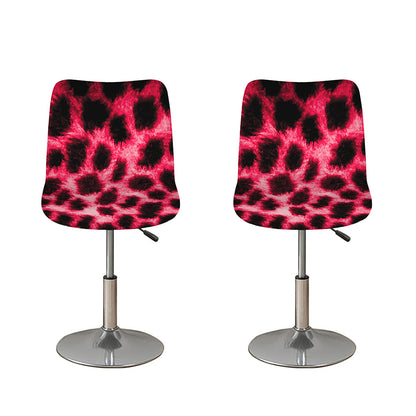 Hot Pink And Black Cheetah Print Bar Stool Covers