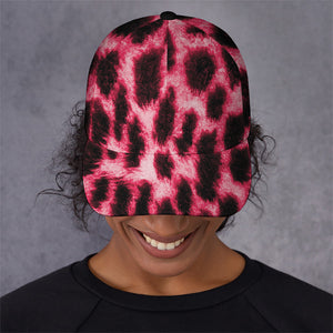 Hot Pink And Black Cheetah Print Baseball Cap