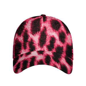 Hot Pink And Black Cheetah Print Baseball Cap