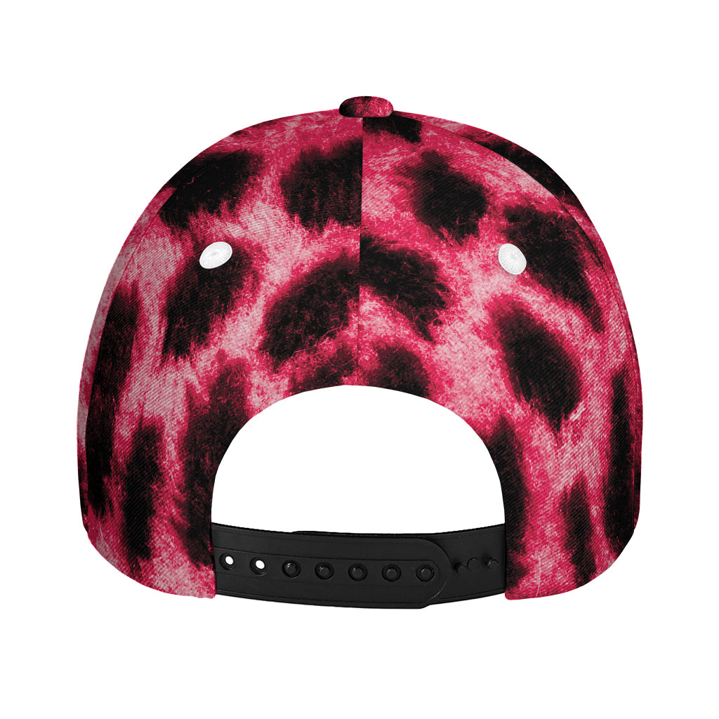 Hot Pink And Black Cheetah Print Baseball Cap