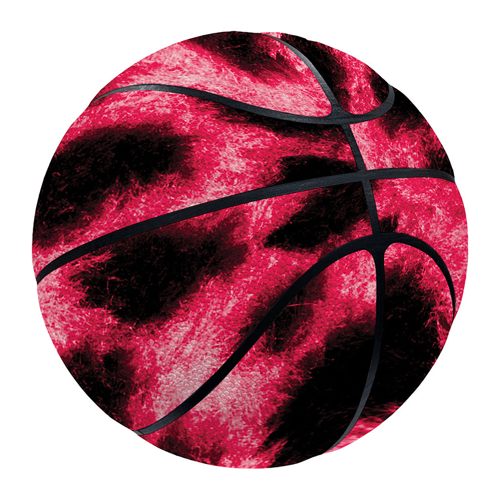 Hot Pink And Black Cheetah Print Basketball