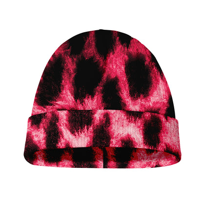 Hot Pink And Black Cheetah Print Beanie