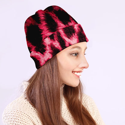 Hot Pink And Black Cheetah Print Beanie