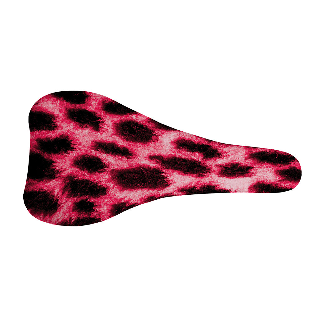 Hot Pink And Black Cheetah Print Bicycle Seat Cover