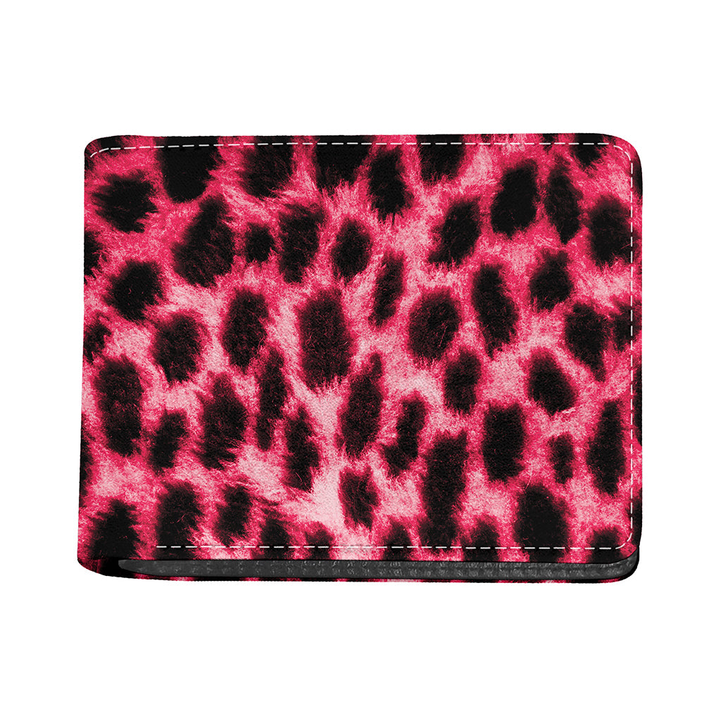 Hot Pink And Black Cheetah Print Bifold Wallet
