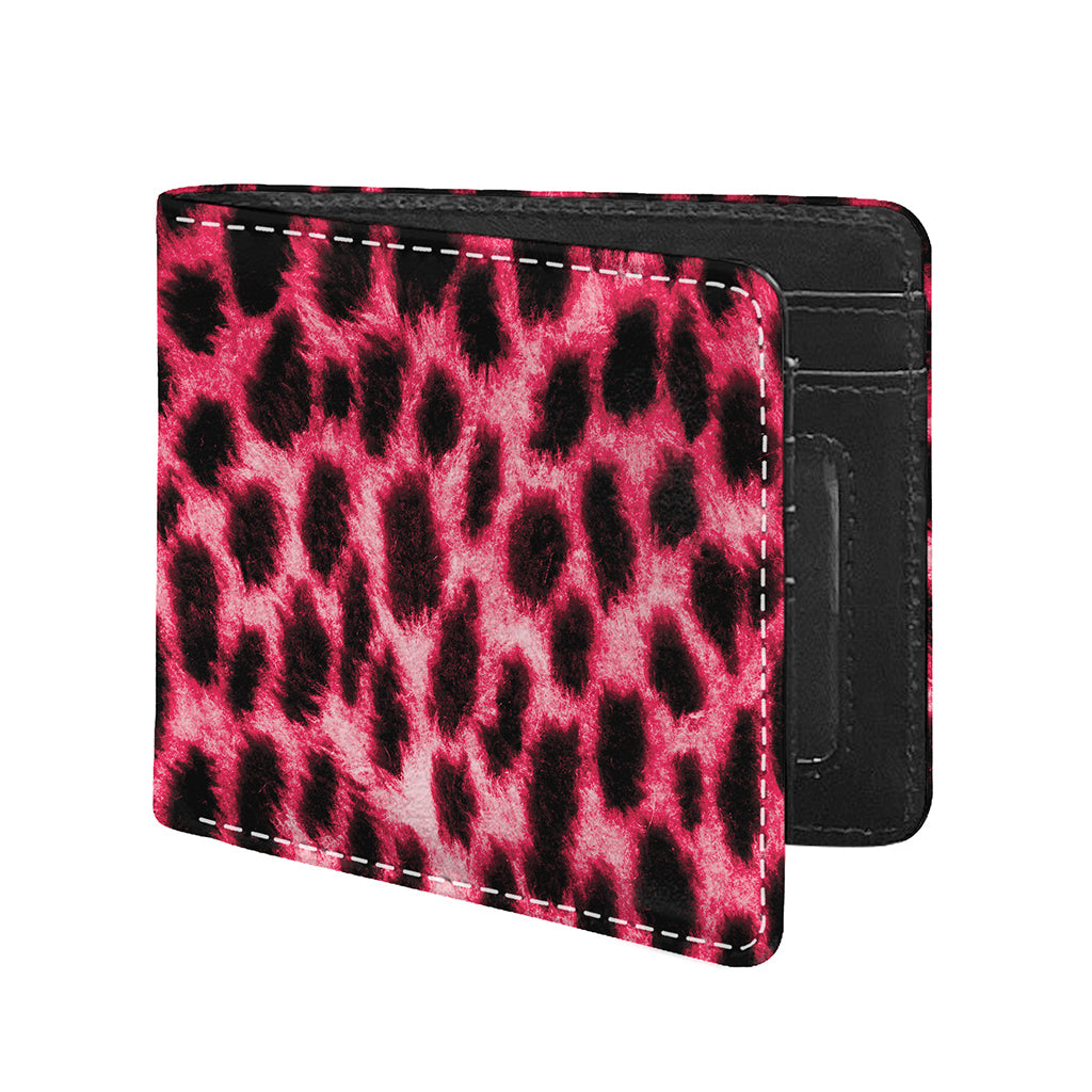 Hot Pink And Black Cheetah Print Bifold Wallet