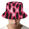 Hot Pink And Black Cheetah Print Bucket Hat