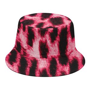 Hot Pink And Black Cheetah Print Bucket Hat