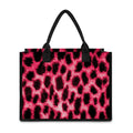 Hot Pink And Black Cheetah Print Canvas Tote Bag