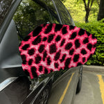 Hot Pink And Black Cheetah Print Car Side Mirror Covers
