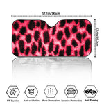 Hot Pink And Black Cheetah Print Car Windshield Sun Shade