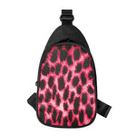 Hot Pink And Black Cheetah Print Chest Bag