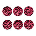 Hot Pink And Black Cheetah Print Coaster Set