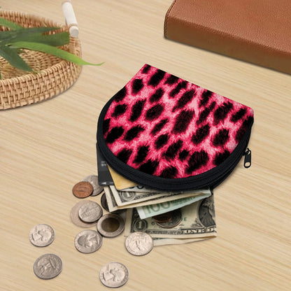 Hot Pink And Black Cheetah Print Coin Purse