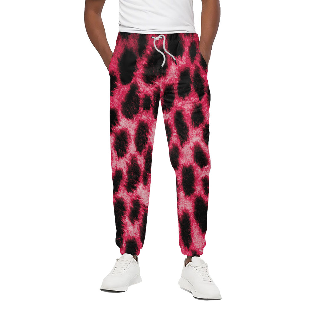 Hot Pink And Black Cheetah Print Cotton Pants