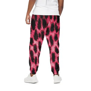 Hot Pink And Black Cheetah Print Cotton Pants