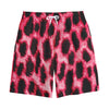 Hot Pink And Black Cheetah Print Cotton Shorts