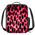 Hot Pink And Black Cheetah Print Crossbody Lunch Bag