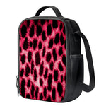 Hot Pink And Black Cheetah Print Crossbody Lunch Bag
