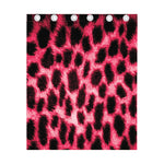 Hot Pink And Black Cheetah Print Curtain