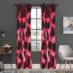 Hot Pink And Black Cheetah Print Curtain