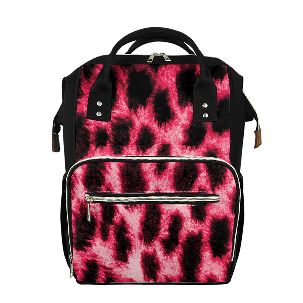 Hot Pink And Black Cheetah Print Diaper Bag