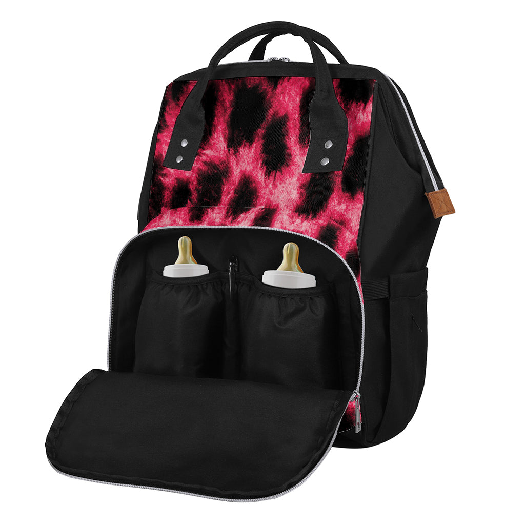 Hot Pink And Black Cheetah Print Diaper Bag