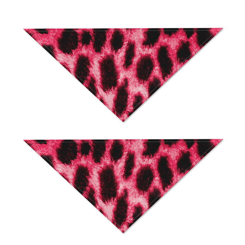 Hot Pink And Black Cheetah Print Dog Bandana