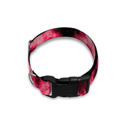 Hot Pink And Black Cheetah Print Dog Collar