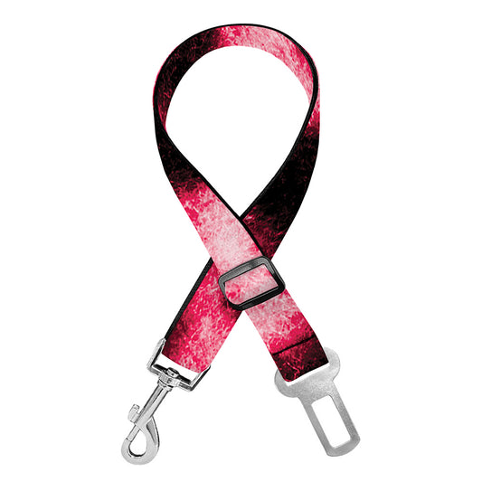 Hot Pink And Black Cheetah Print Dog Seat Belt