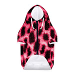 Hot Pink And Black Cheetah Print Dog Zip Up Hoodie