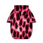 Hot Pink And Black Cheetah Print Dog Zip Up Hoodie