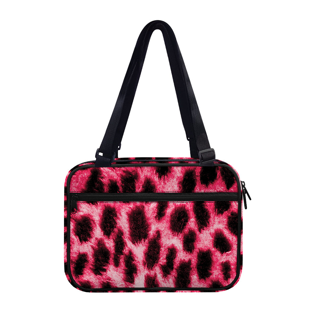 Hot Pink And Black Cheetah Print Double Strap Bible Bag