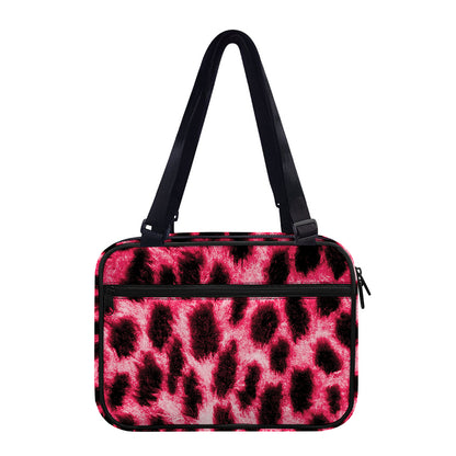 Hot Pink And Black Cheetah Print Double Strap Bible Bag