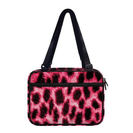 Hot Pink And Black Cheetah Print Double Strap Bible Bag