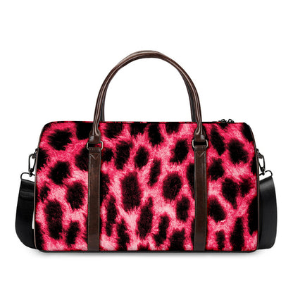 Hot Pink And Black Cheetah Print Duffle Bag