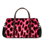 Hot Pink And Black Cheetah Print Duffle Bag