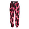 Hot Pink And Black Cheetah Print Fleece Lined Knit Pants